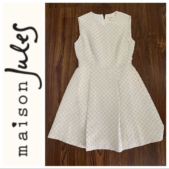 MAISON JULES TEXTURED SLEEVELESS DRESS SMALL HOLIDAY - Picture 7 of 9